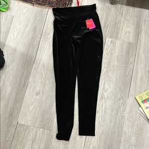 SPANX Women's Black Velvet Leggings